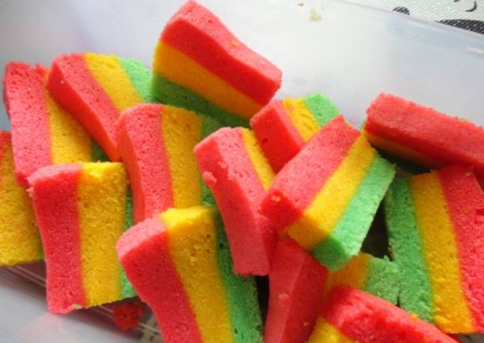 resep bolu kukus pelangi