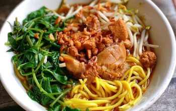 resep mie kangkung ayam